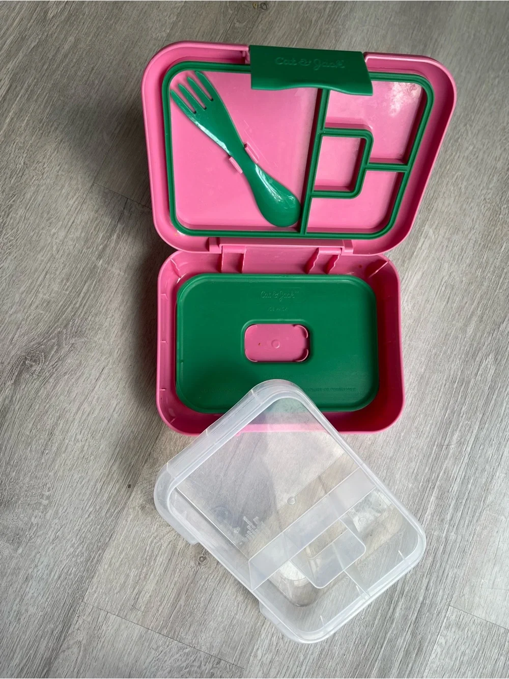 Cat & Jack Pink Strawberry Backpack, Lunchbox & Bottle Set
